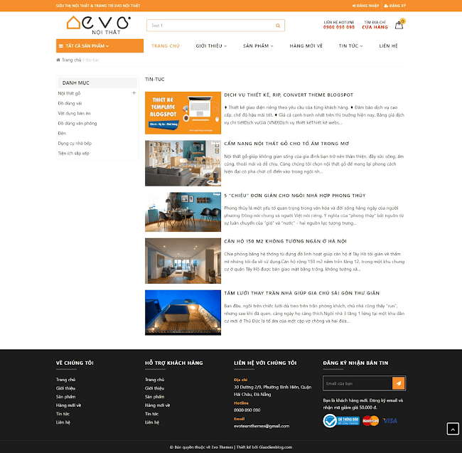 Template blogspot bán hàng nội thất cao cấp